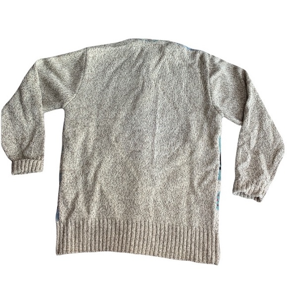 Vtg Charter Club Cottagecore Patched Duck Dog Cat Tree Chair Flower Wool Sweater - Picture 2 of 7